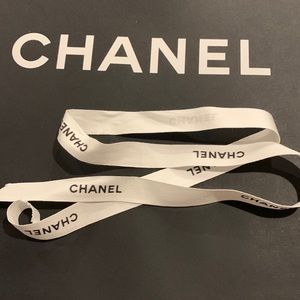 Chanel white ribbon